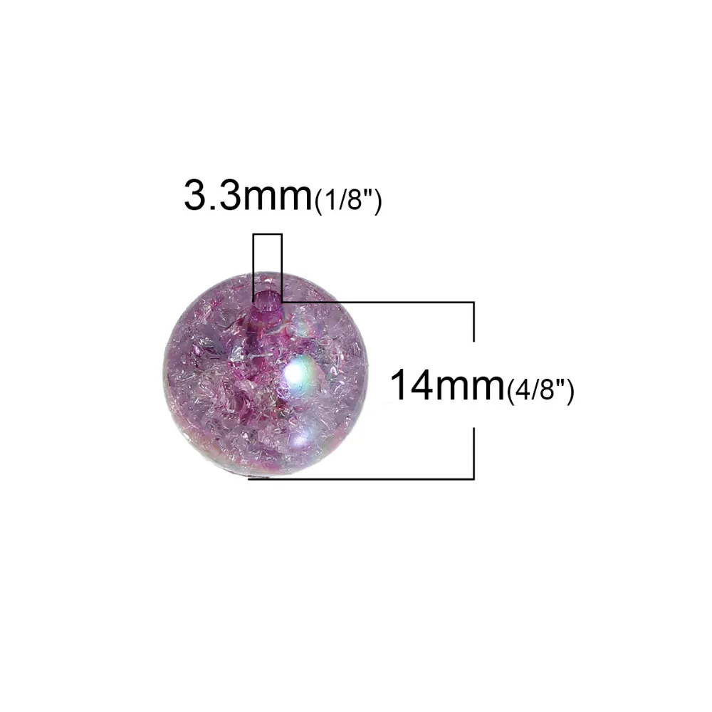 DoreenBeads прозрачная акриловая жвачка круглые в случайном порядке диаметр 14 мм (4/8