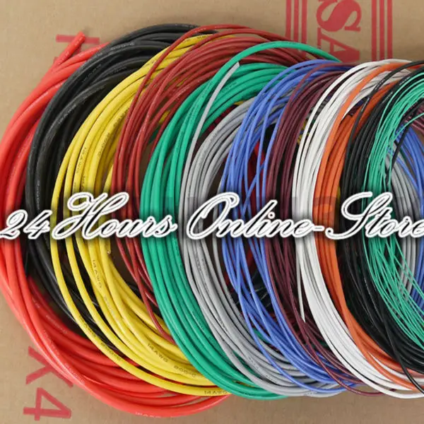10 м 20 AWG гибкий силиконовый провод RC кабель 20AWG 100/0.08TS OD 1 8 мм луженый медный цветов