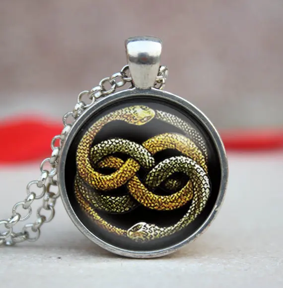 Новинка 2017 Бесконечная история ожерелье Хогвартс Слизерин крест кулон ювелирные