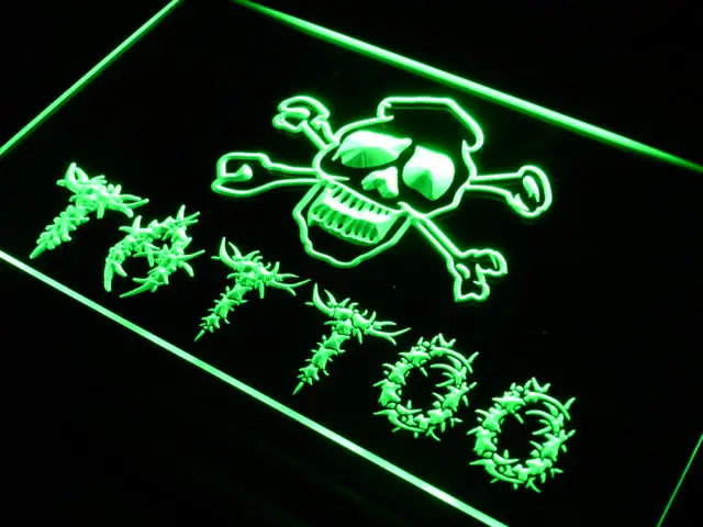 i556 Tattoo Shop New Bar Pub Miami Ink NEW Light Sign On/Off Switch 20+ Colors 5 Sizes | Дом и сад