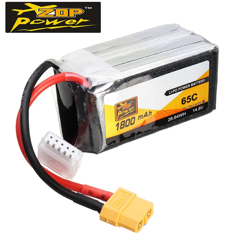 Горячая продажа RC модели DIY ZOP мощность 14 8 в 1800 мАч 65C 4S Lipo батарея Rechargeabe XT60 Разъем