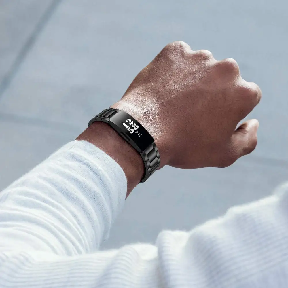 Ремешок SPEDKOY из нержавеющей стали для Fitbit Inspire HR металлический браслет часов /