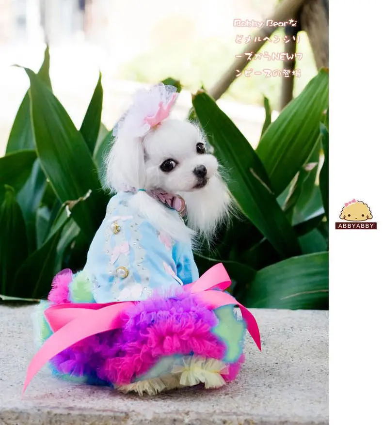 Лидер продаж 2018 короткая юбка для собаки цветная подходящая по цвету баллон