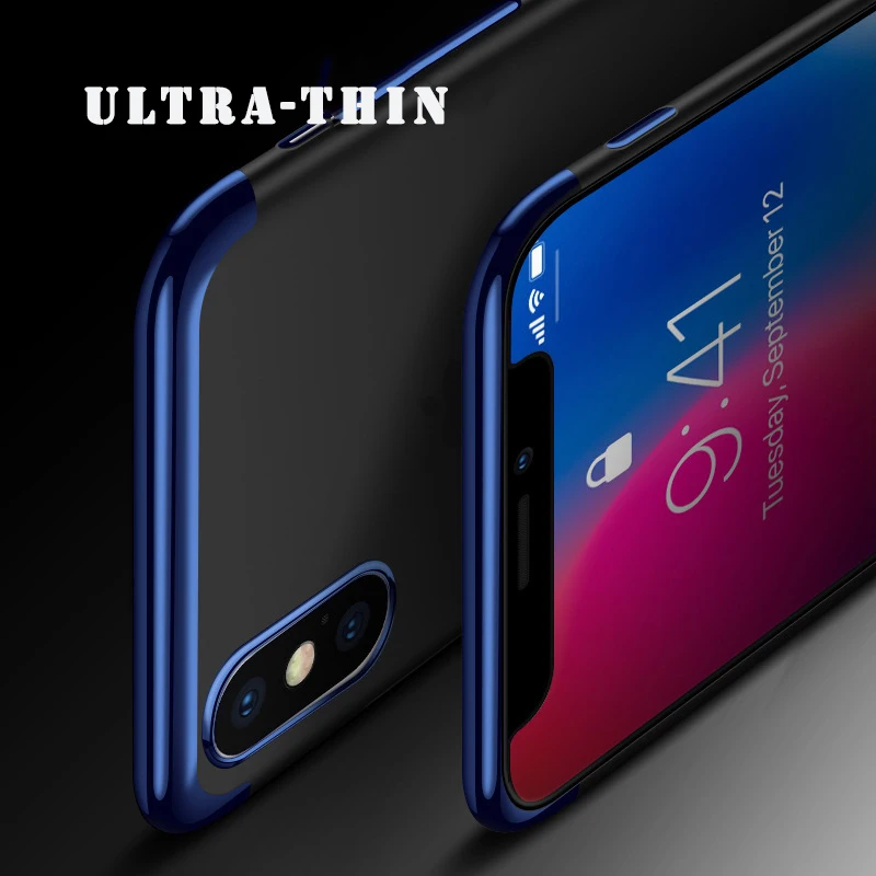 Luxury Magnetic Ring Stand Case For Iphone 6 6S 7 8 Plus Full Cover X XS MAX XR Plating Soft Tpu Phone |