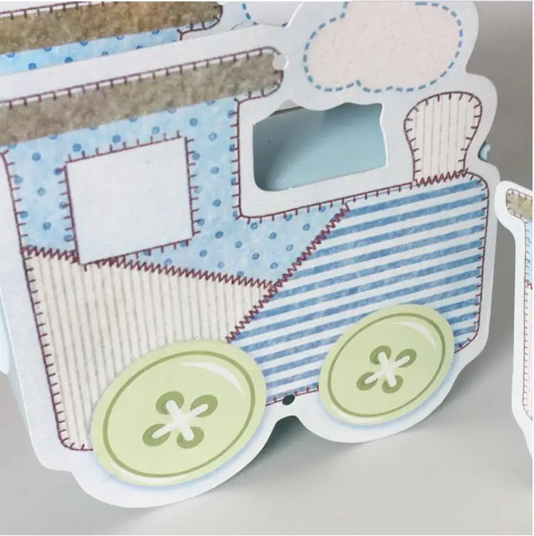 Подарочная коробка с поездом для детского душа крещения украшения дня рождения