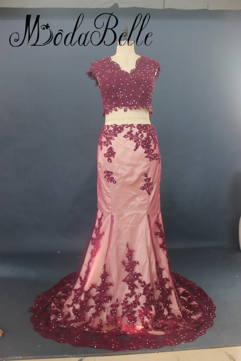 Modabelle винограда фиолетовый 2 шт. Русалка платье для выпускного вечера Vestido De Gala 2017