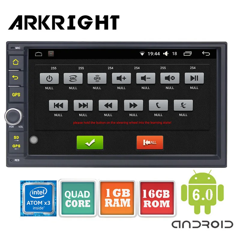 ARKRIGHT 7 'Ɗ ядра 2 Din Android 6 0 Штатная Универсальный Автомагнитола аудио стерео gps