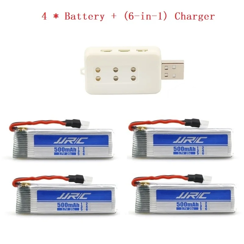 7 шт./компл. 3 v 500mAh 20c для JJPC H37 E50 E50S T37 ELFIE Дрон RC вертолетный Липо батарея и 5 в 1
