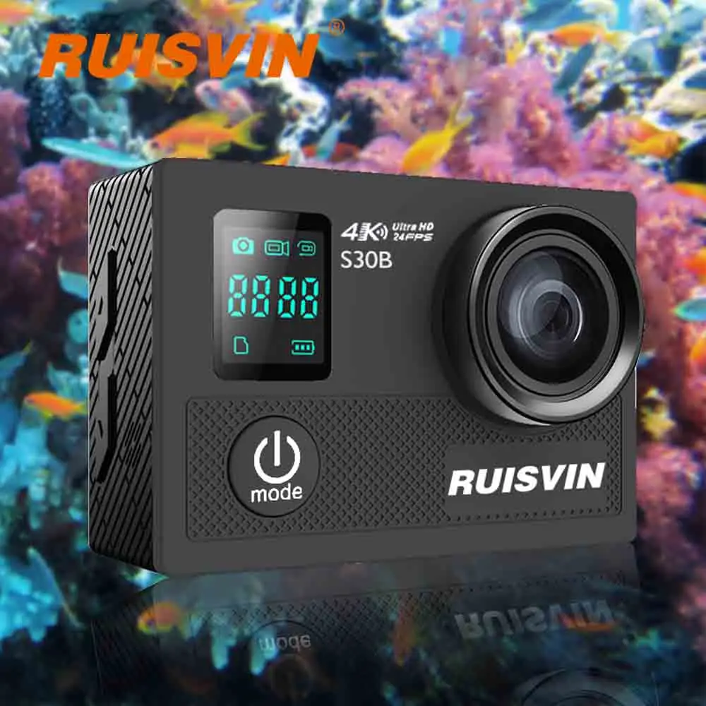 Оригинальный ruisvin s30b действие Камера 4 К WI FI Full HD 1080 P 60fps Новатэк 30 м Дайвинг Go