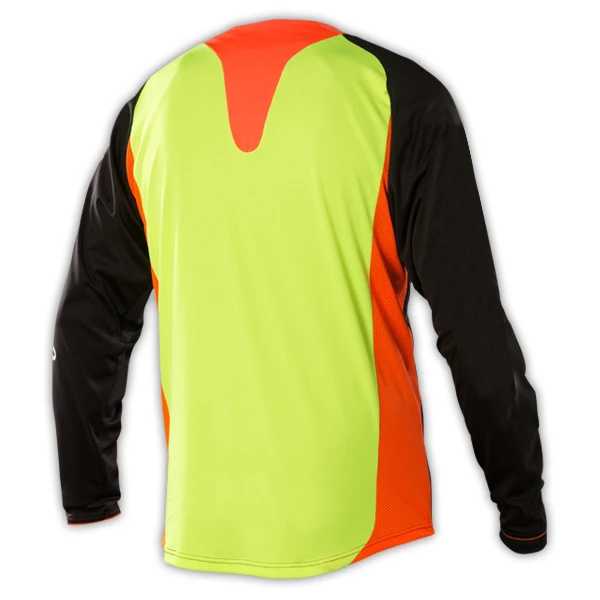 Весенняя длинная футболка Gwin MTB Cycle Bicycle горные MX Jersey BLACK/FLO