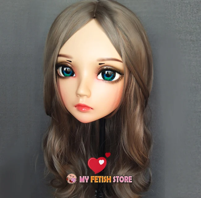 (Xi-01) Женская милая девочка каучуковые полуголовы Kigurumi BJD Eyes Crossdress Косплей