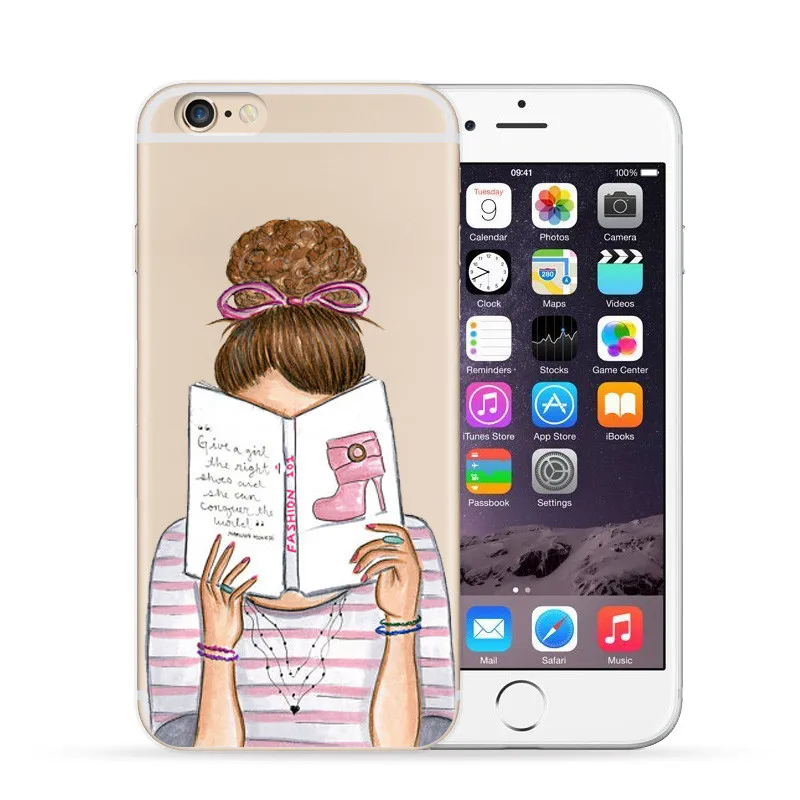 Ультратонкий чехол книжка из мягкого ТПУ с кристаллами для iPhone X 5S SE 6 6s 7 8 Plus