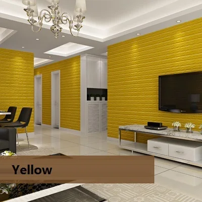 Yellow Обои для стен обои для гостиной 3D обои самоклеющиеся рельефные водонепроницаемые Звукоизолированные современные настенные Стикеры - Цвет: Yellow