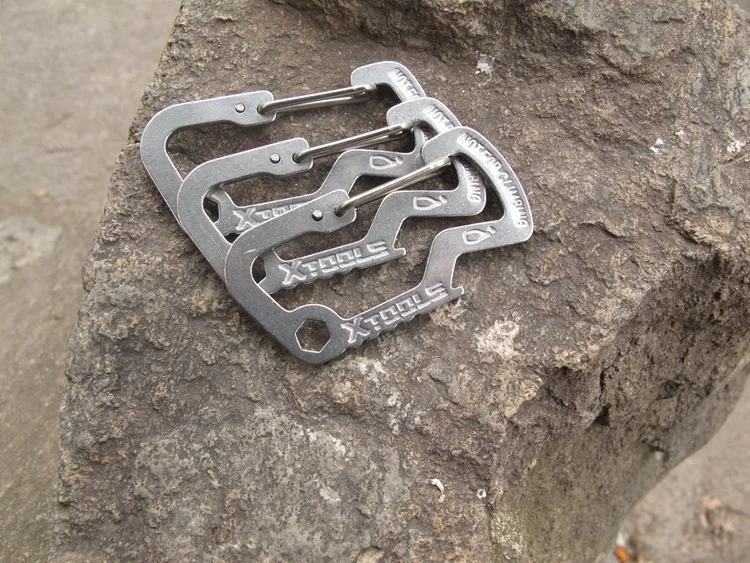 5 шт. Открытый нержавеющей стали карабин удобный d-типа многофункциональный висит