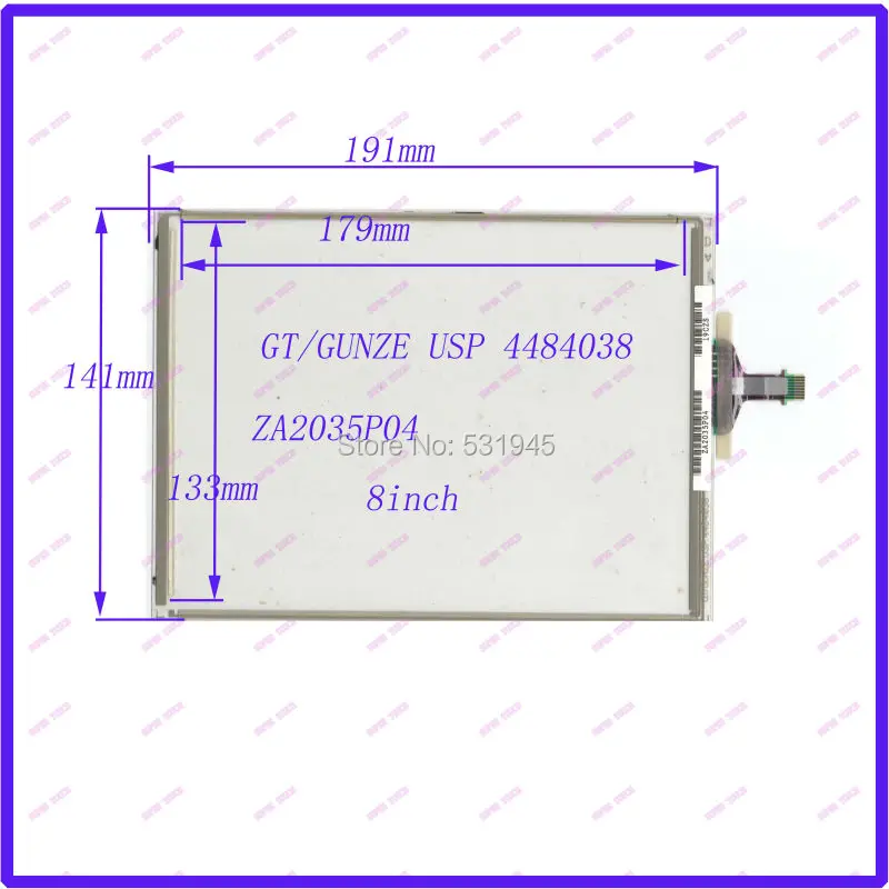 ZhiYuSun POST 8 inch 8 wire resistive Touch Screen 191*141 for  industry applications ZA2035P04  USED table coumpter