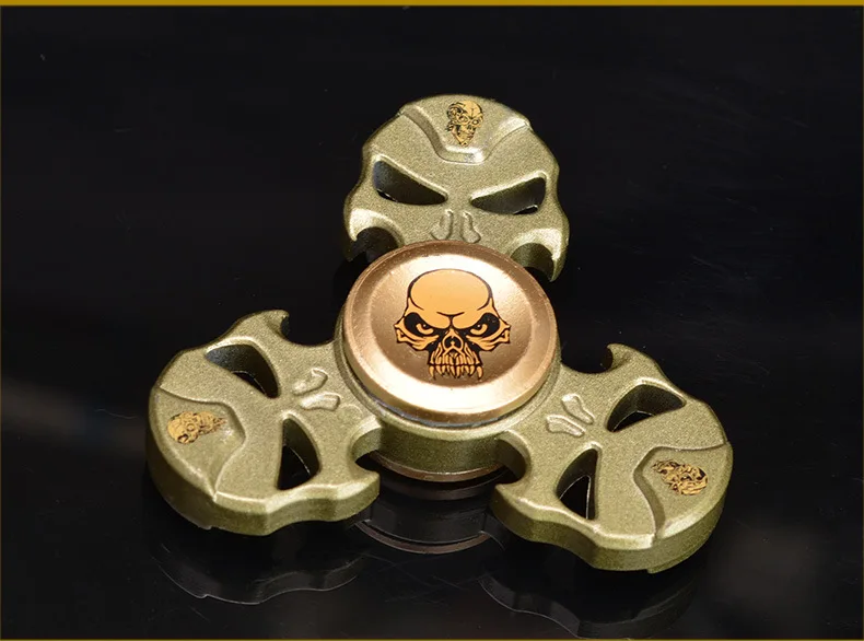 Новый оригинальный череп Непоседа ручной Spinner Tri для взрослых чтобы уменьшить