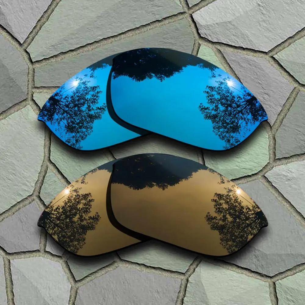 Blue-Bronze Copper Солнцезащитные очки поляризационные Сменные линзы для Окли полукуртка 2,0-разновидности - Цвет линз: Blue-Bronze Copper