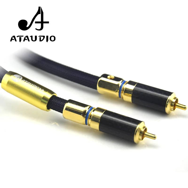 Посеребренный Hi Fi Цифровой коаксиальный кабель ATAUDIO высокопроизводительный ЦАП