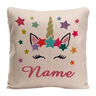 Чехол для подушки с единорогом и яркими звездами, декоративный чехол для подушки, Чехол на подушку от LVSURE для автомобильного дивана