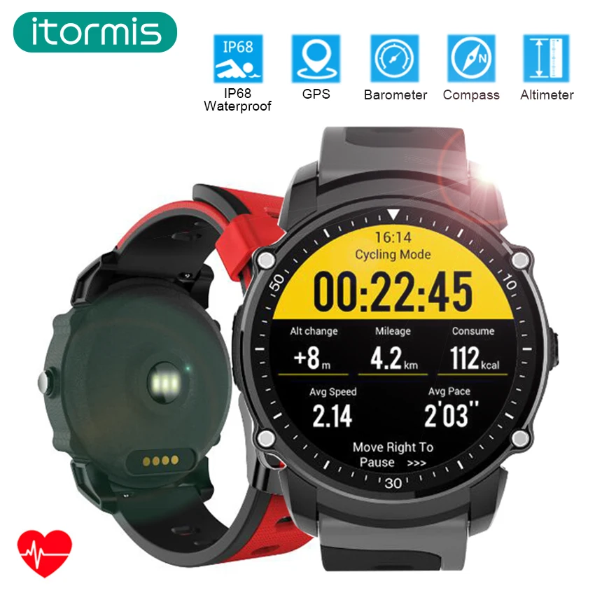 Itormis gps Смарт часы Smartwatch спортивные Фитнес браслет Bluetooth IP68 Поддержка плавание