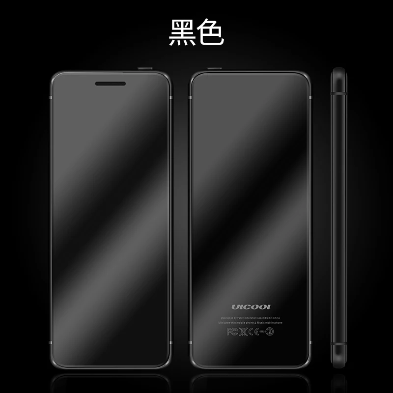 Black Ulcool V99 V66A роскошный супер мини кредитный телефон ультратонкий мобильный телефон металлический корпус Bluetooth Dialer две sim-карты мобильный - Цвет: Black