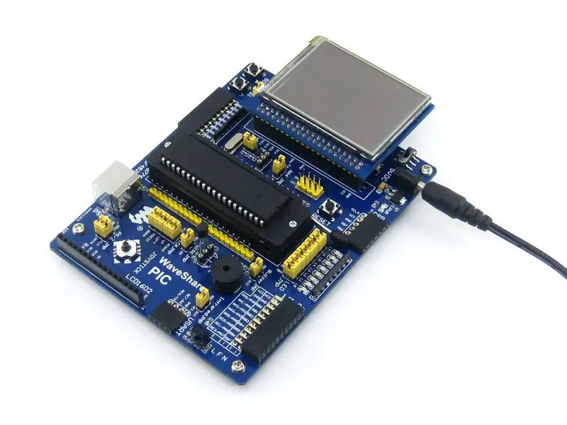 PIC Board PIC18F4520-I/P PIC18F4520 8-битная RISC Development + 11 комплектов аксессуаров = Waveshare Open18F4520 Package