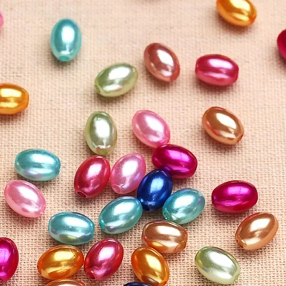 mixed 100pcs 8x11 мм 100 шт многоцветные бусины в форме риса/яиц, имитация жемчуга, украшения для рукоделия, браслеты, изготовление ювелирных ожерелий - Цвет: mixed 100pcs