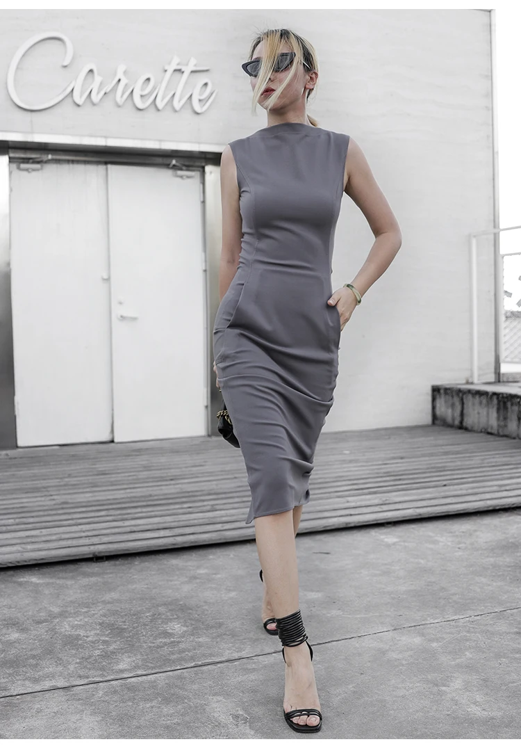 Женское Повседневное платье из хлопка черное выше колена в готическом стиле 19SS