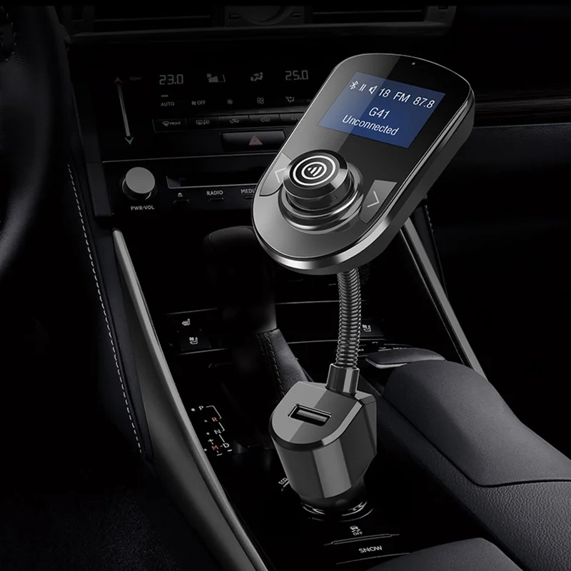 Автомобильный беспроводной fm передатчик Bluetooth MP3 плеер USB быстрая зарядка ЖК