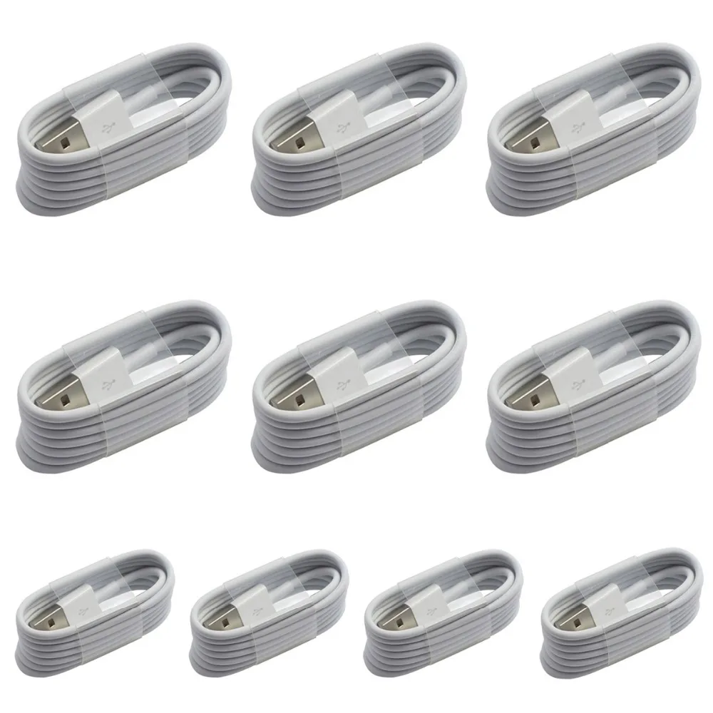 10 шт. дешевые 1 м/2 м/3 м белый провод 8 pin USB Дата синхронизации Зарядное устройство