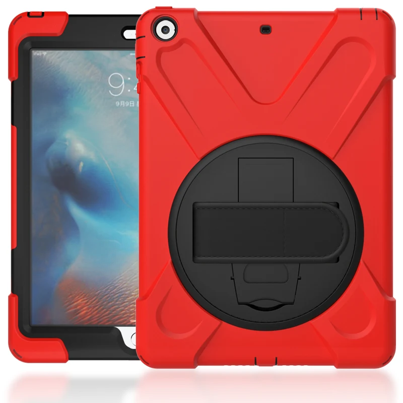 Чехол для Apple iPad Air 1 2013 release A1474 A1475 A1476 shell, ZAIWJ Safe Kids Armor на Мягкий противоударный силиконовый+ жесткий чехол