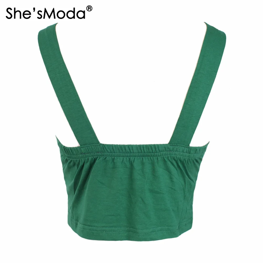She'sModa Ретро хлопок спандекс Мягкий Бюстье женские Bralet обрезанный Топ АА жилет майка майки