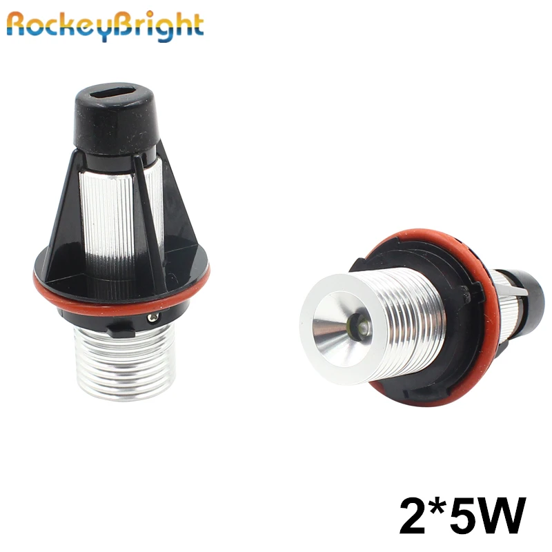

Светодиодные лампы Rockeybright ангельские глазки, 2x5 Вт, 10 Вт, 6000 К, белые, для BMW E39, E53, E60, E61, E63, E64, E65, E66, X5, E53, E60, светодиодные габаритные огни «глаза ...