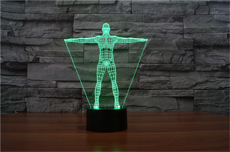 Новая образовательная Настольная лампа для человеческого тела 3D Светодиодная
