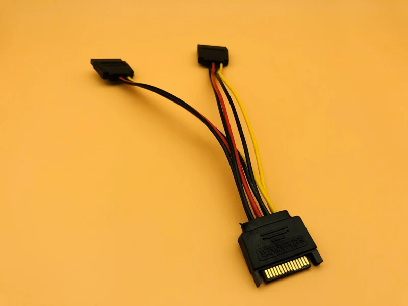 15 контактный разъем SATA папа 2 мама серийный ATA Power HDD сплиттер соединительные