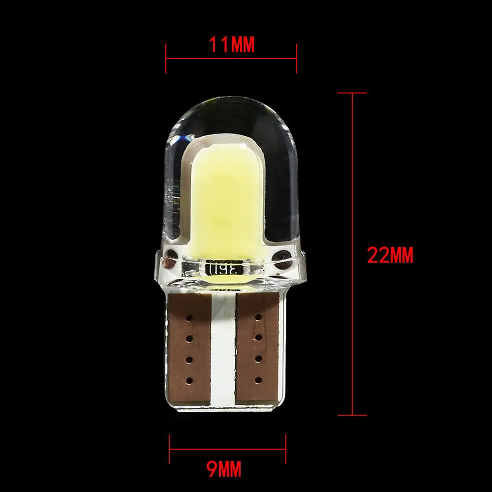 10x T10 194 168 W5W COB 4SMD светодиодный Canbus силиконовый люминисцентных номерных знаков