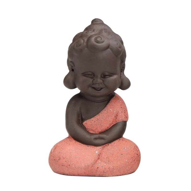 Кунг фу Малыш Маленький монах чай питомец для игры керамический домашний декор