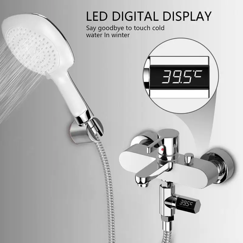 Умный светодиодный цифровой термометр для душа для дома, самогенерирующий Электрический измеритель температуры воды, монитор для ухода за ребенком