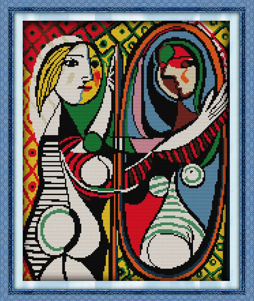 Набор для вышивки зеркалом Picasso's girl крестиком всемирно известного цвета 14ct 11ct