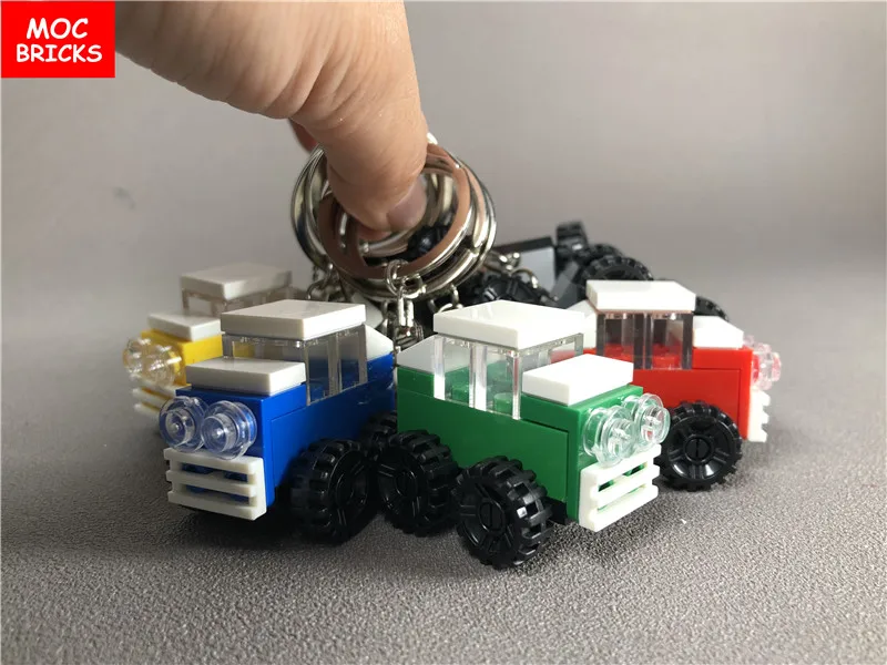 10 шт./лот MOC кирпичи красочный кирпич 2X4 брелок DIY автомобильный строительные