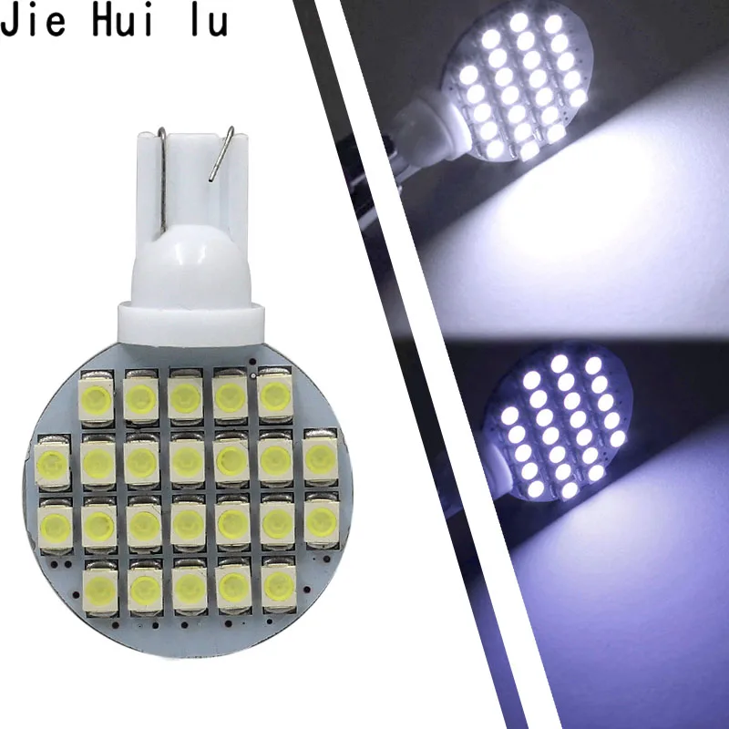 Лучшая цена Белый T10 168 194 501 W5W 24 SMD 1210 светодиодный Панель авто боковые цоколь