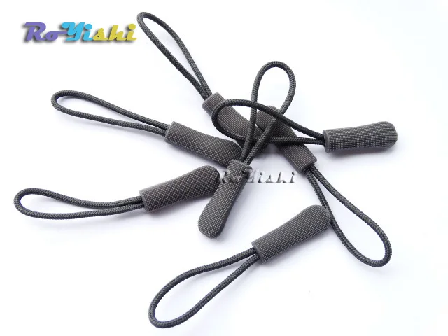 100pcs Zipper Pulls Cord Rope Ends Lock Zip Clip Buckle Gray For Paracord Accessories/ Backpack/Clothing | Дом и сад