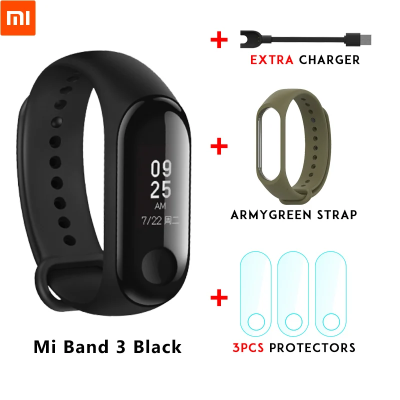 Mi band 3 n strap Xiaomi mi Band 3 mi band 3 для Android IOS фитнес-трекер монитор сердечного ритма 0,78 ''OLED дисплей тачпад Bluetooth 4,2 - Цвет: Mi band 3 n strap