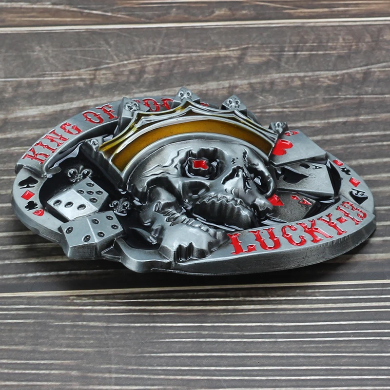Пряжка для ремня lucky 13 с черепом мужских джинсов|belt buckles for men|skull belt bucklebelts |