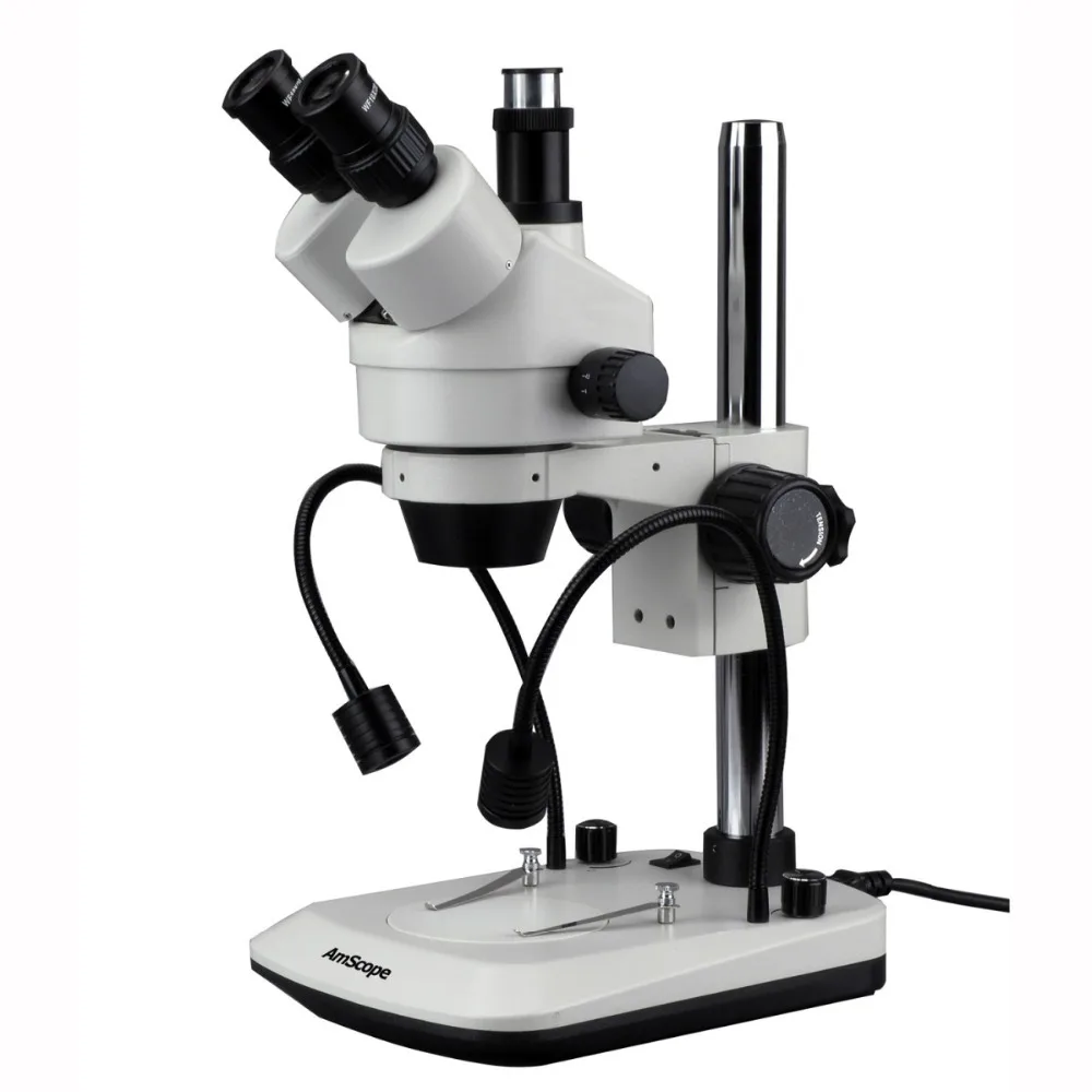 

Stereo Microscope--AmScope Supplies 7X-45X With Built In Dual LED Gooseneck