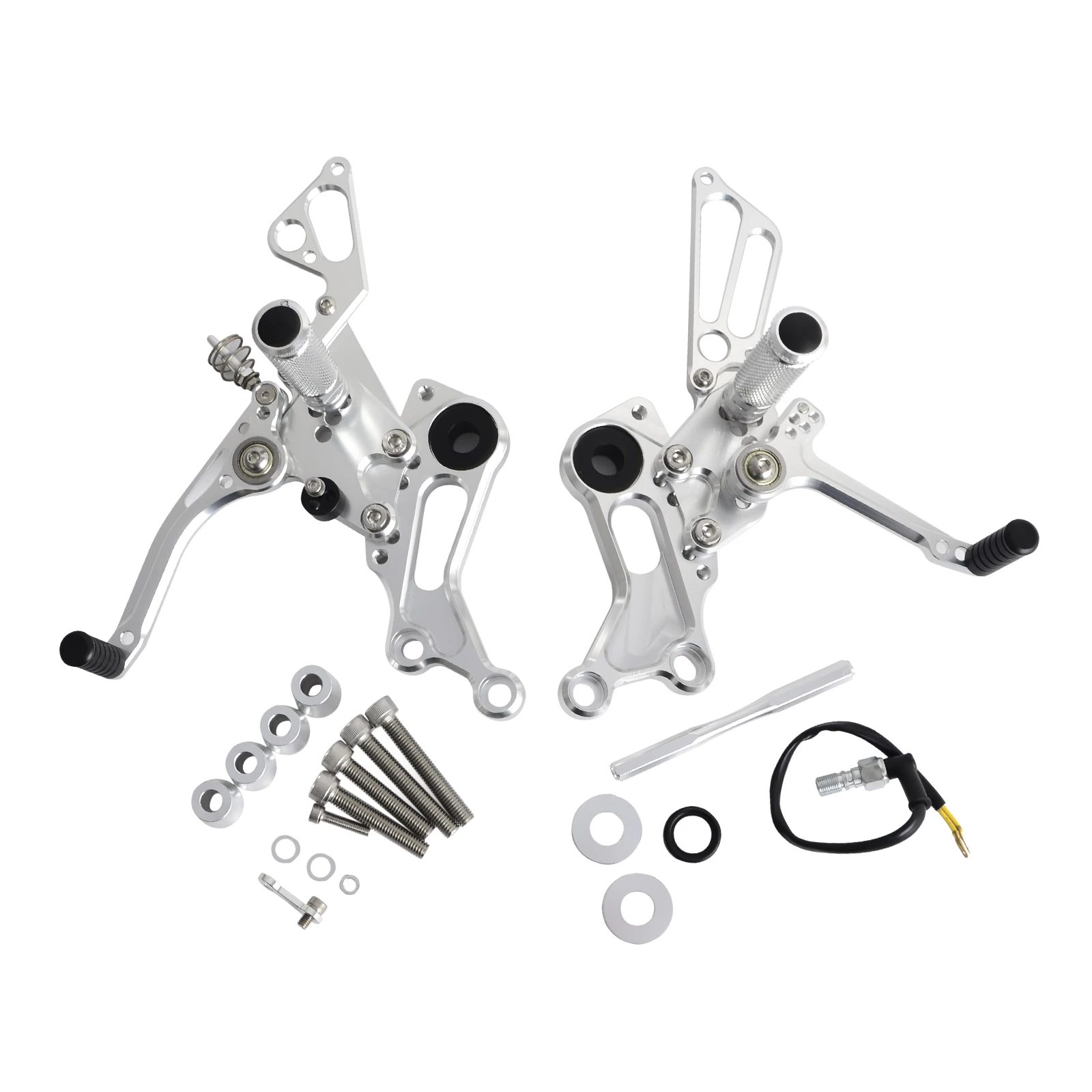 CNC Регулируемые подножки Rearset подножки задние наборы с переключателем тормозной светильник для Ducati Monster 696 796 1100 S EVO 2008-2013