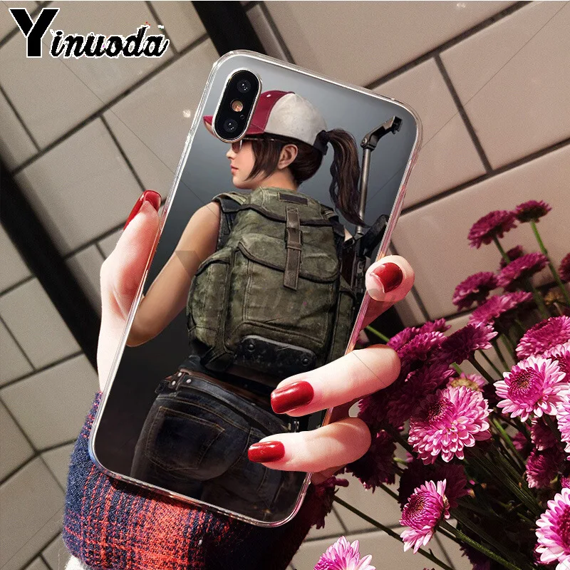 Yinuoda Playerunknown's Battlegrounds PUBG TPU чехол для телефона чехол для iPhone 8 7 6 6S Plus X XS MAX 5 5S SE XR мобильных телефонов