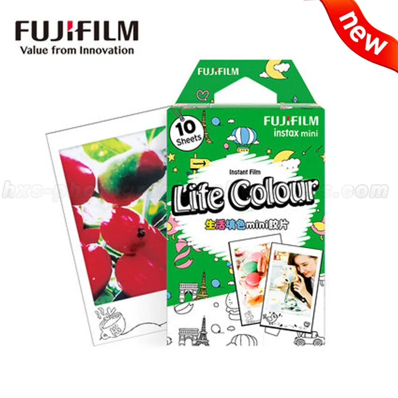 Новая жизнь цвет Fujifilm Instax Мини пленка DIY фотобумага 10 для Fuji Instant Mini 9 8 70 90 25 50s