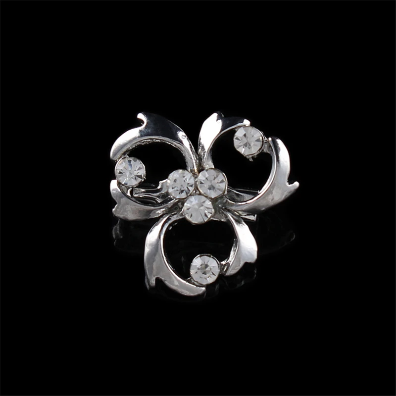 Женщина булавки и броши романтический три лист цветок брошь Стекло дрель