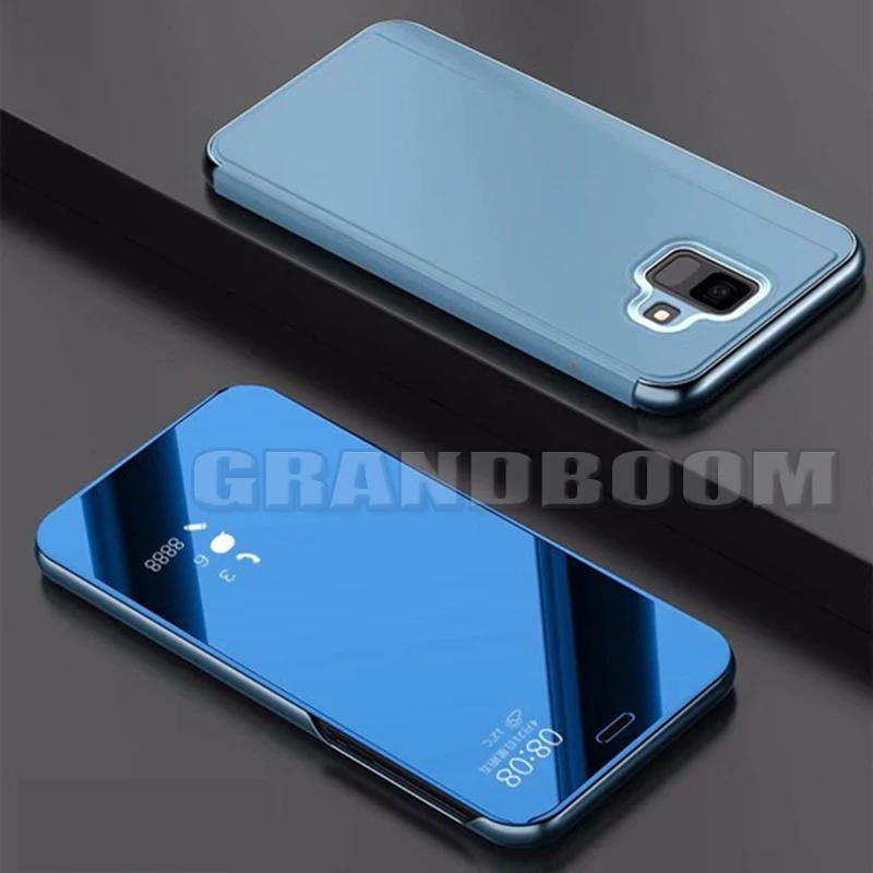 10 шт. кожа флип умный зеркальный чехол для samsung A20E A10E A10S A20S M30S M30 M20 M10 A90 A80 A70 A60 A50 A40 с подставкой